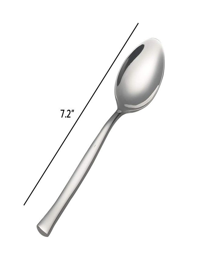 Qskely 12-Piece Dessert Spoons, Stainless Steel Small Spoon - Image 2